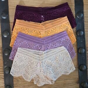 Victoria's Secret Dream Angels Lace Shortie Panty Bundle Sz XS New 4 pieces